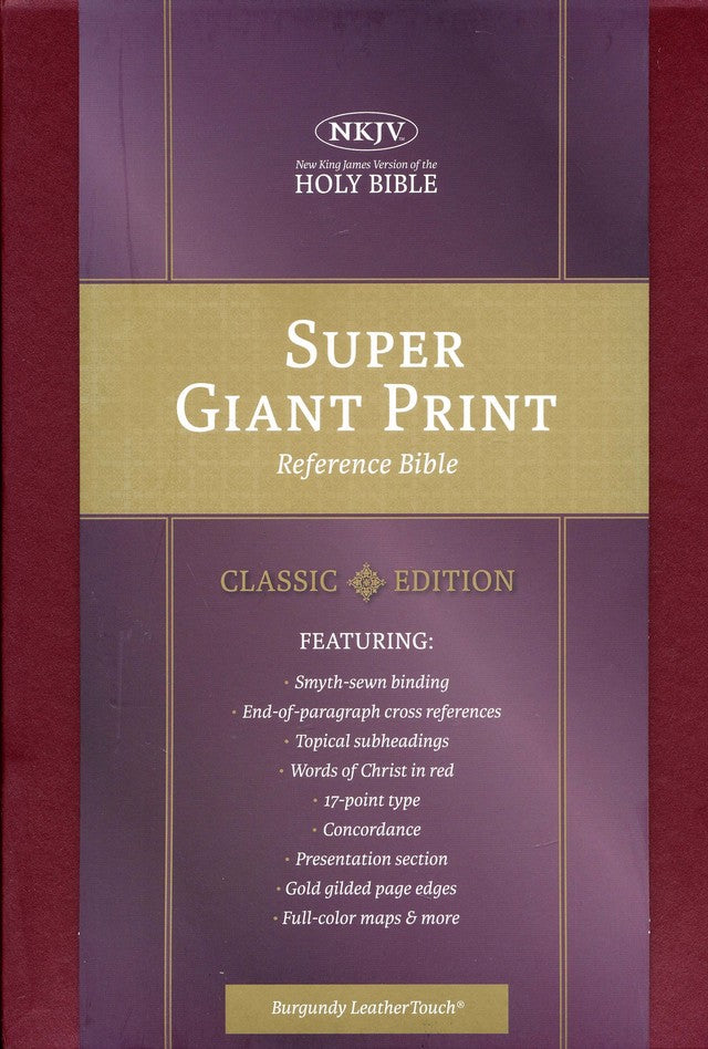 Personalized Bible NKJV SuperGiant Print Reference LeatherTouch