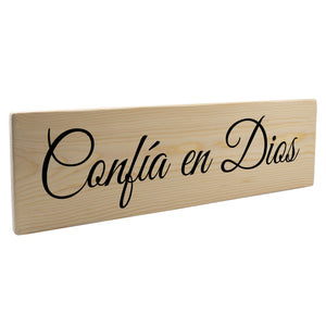 Confía en Dios Spanish Wood Decor