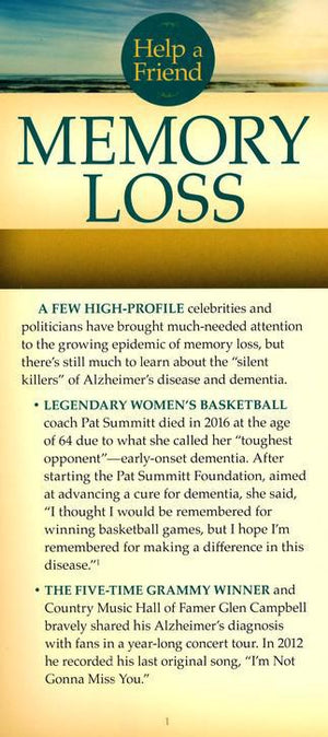 Memory Loss Pamphlet