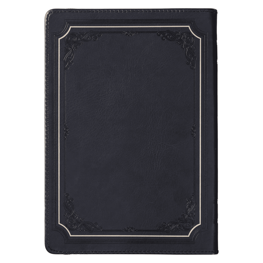 Personalized Journal Custom Text Your Name Be Strong and Courageous Black Classic Journal with Zippered Closure - Joshua 1:9