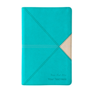 Personalized NASB Comfort Print Thinline Bible Soft Teal Leather Red Letter Edition