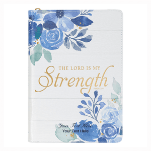 Personalized Custom Text Your Name Lord Is My Strength Zipper Journal