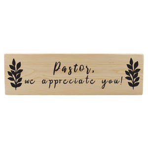 Pastor We Appreciate You Wood Decor