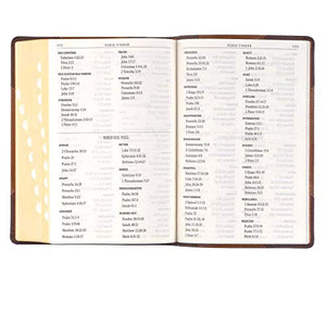 Personalized KJV Holy Bible Giant Print Full-Size Two-Tone Brown Faux Leather