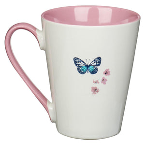 He Restores My Soul Psalm 23:3 Butterfly Ceramic Coffee Mug