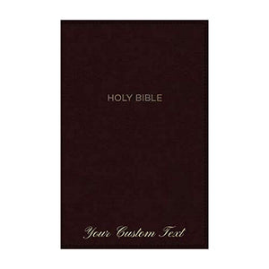 Personalized Custom Text NKJV Large Print Thinline Bible Leathersoft Burgundy New King James Version