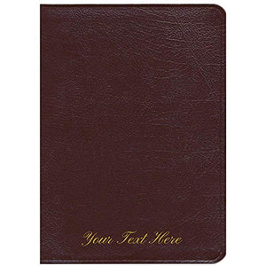 Personalized KJV Burgundy Genuine Leather Thompson Chain Reference Bible