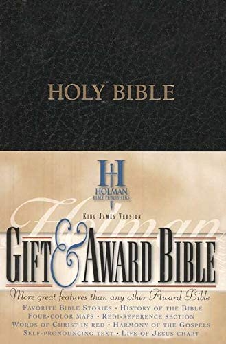 Personalized KJV Holy Bible Study Holman Red Letter Edition 1979 Black