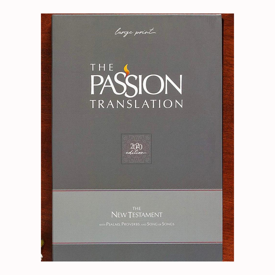 Personalized Custom Text Your Name The Passion Translation New Testament (2020 Edition) Large Print Violet Faux Leather
