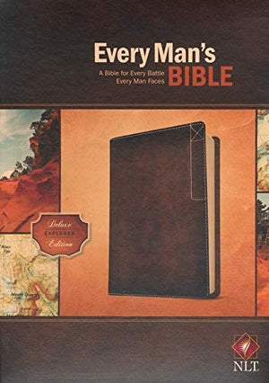 Personalized NLT Every Man's Bible Deluxe Explorer Edition LeatherLike Brown