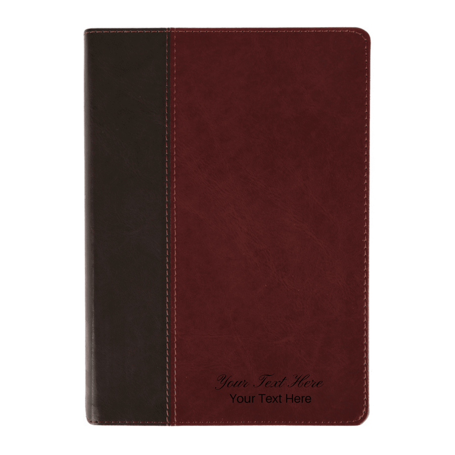 Personalized Custom Text Your Name NLT Life Application Study Bible Third Edition Red Letter LeatherLike Brown/Mahogany