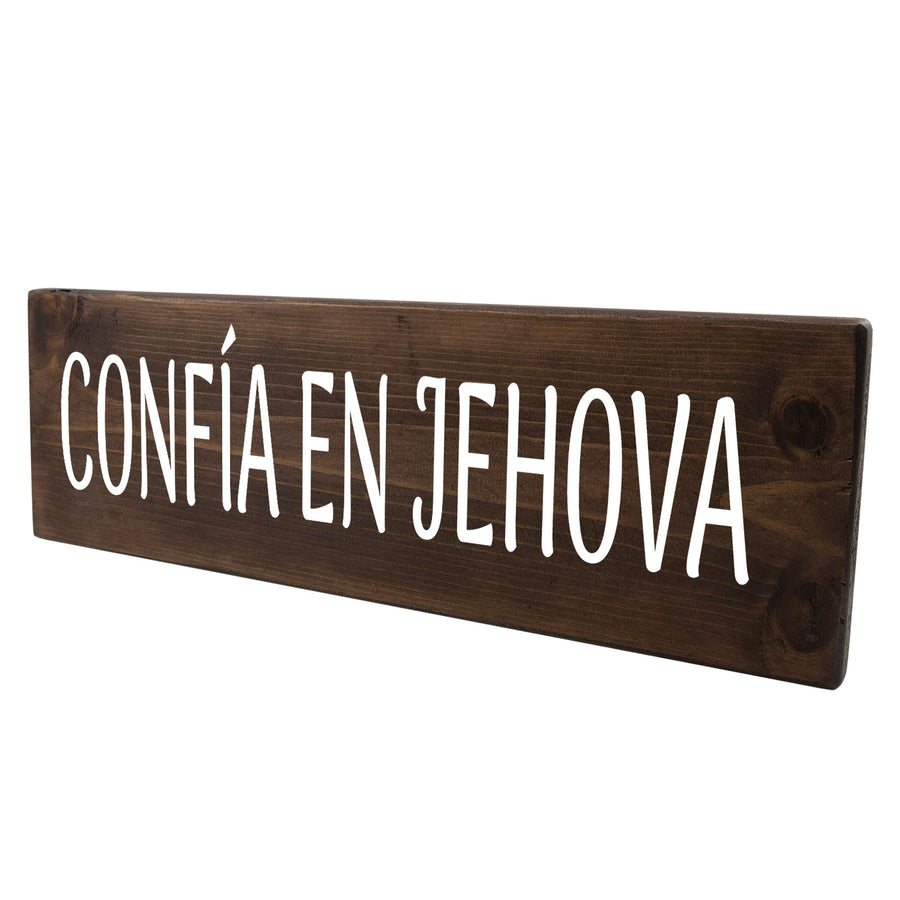 Confía En Jehova Spanish Wood Decor