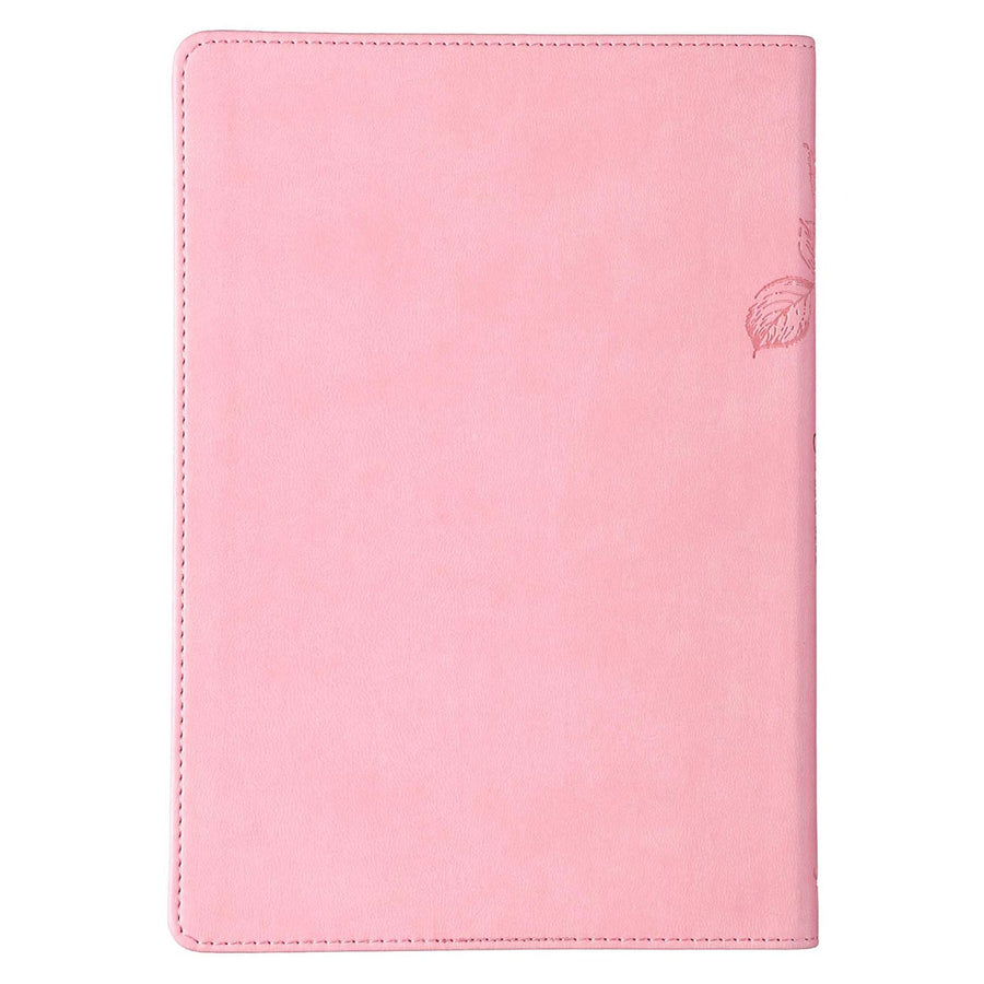 Personalized Journal Be Still & Know Slimline Psalm 46:10 Faux Leather Pink