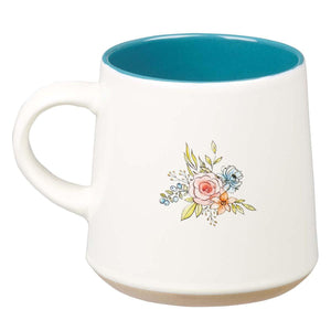 Grandma Floral Ceramic Mug with Clay Dipped Base