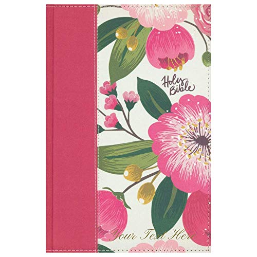 Personalized NKJV Woman's Study Bible Red Letter Cloth Over Board Pink Floral