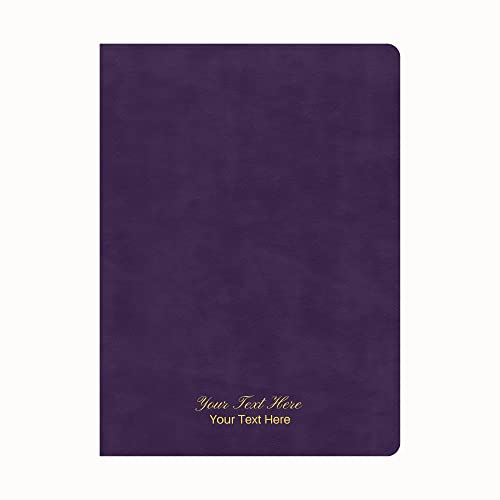 Personalized Custom Text Your Name KJV Holman Study Bible Plum LeatherTouch (Indexed)