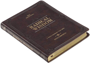 Personalized Radical Wisdom 365 Devotions A Daily Journey for Men Brown Faux Leather