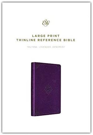 Personalized ESV Large Print Thinline Reference Bible Soft Leather-Look Purple