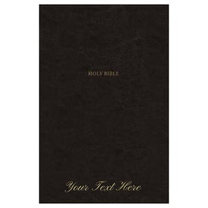 Personalized NKJV Thinline Bible Red Letter Edition Leathersoft Black Comfort Print