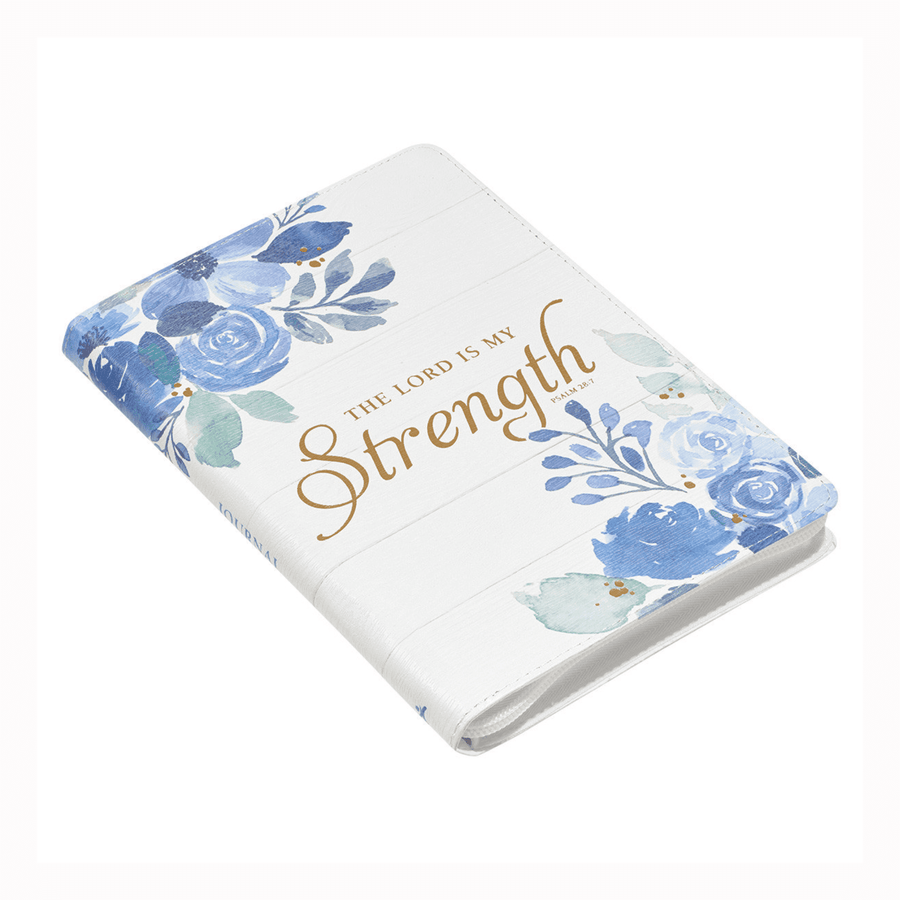 Personalized Custom Text Your Name Lord Is My Strength Zipper Journal