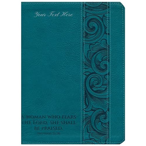 Personalized NKJV Holman Study Bible LeatherTouch Turquoise Mother's Edition