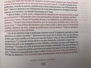 Personalized RVR 1960 Biblia Cronológica día por día marrón símil piel (Spanish Edition)