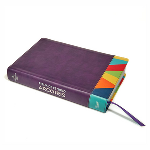 Personalized RVR 1960 Biblia de Estudio Arcoiris Rainbow Study Bible LeatherTouch (Spanish Edition)