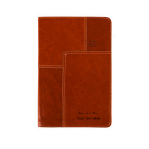 Personalized Every Man's Bible Deluxe Messenger Edition LeatherLike Brown New Living Translation