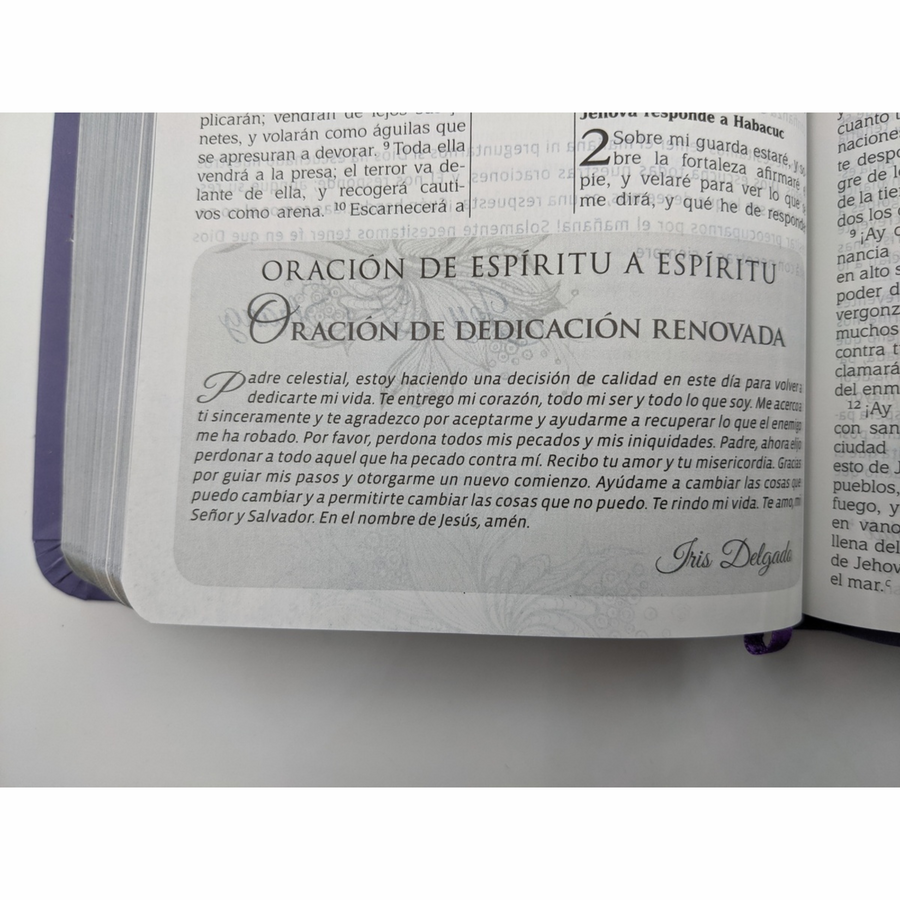 Personalized Biblia Mujer en el Espíritu (Lavanda) Reina-Valera 1960 (Spanish Edition)