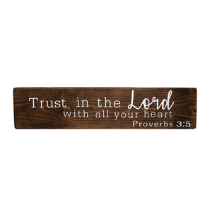 Proverbs 3:5 Trust in The Lord with All Your Heart Wood Decor