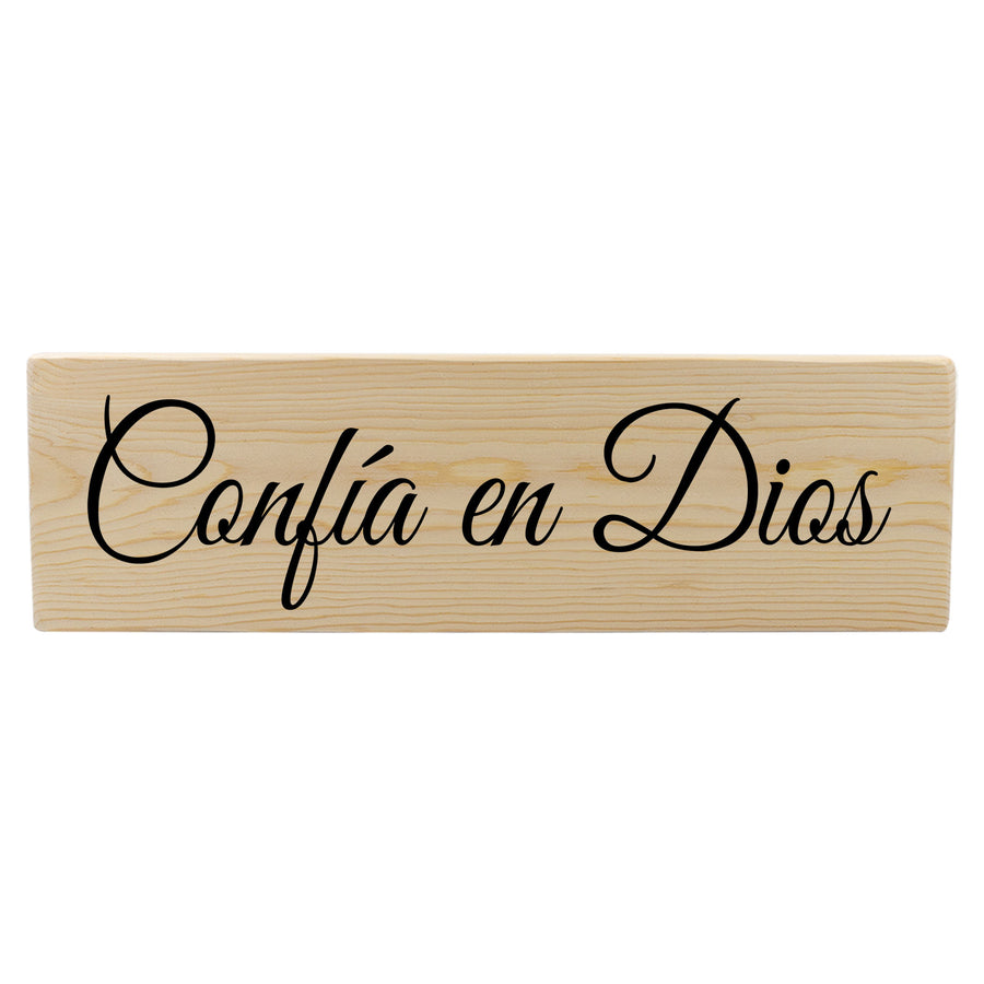 Confía en Dios Spanish Wood Decor
