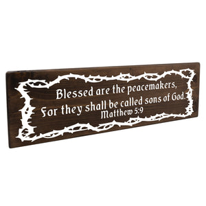 Matthew 5:9 Blessed Are The Peacemakers Wood Decor