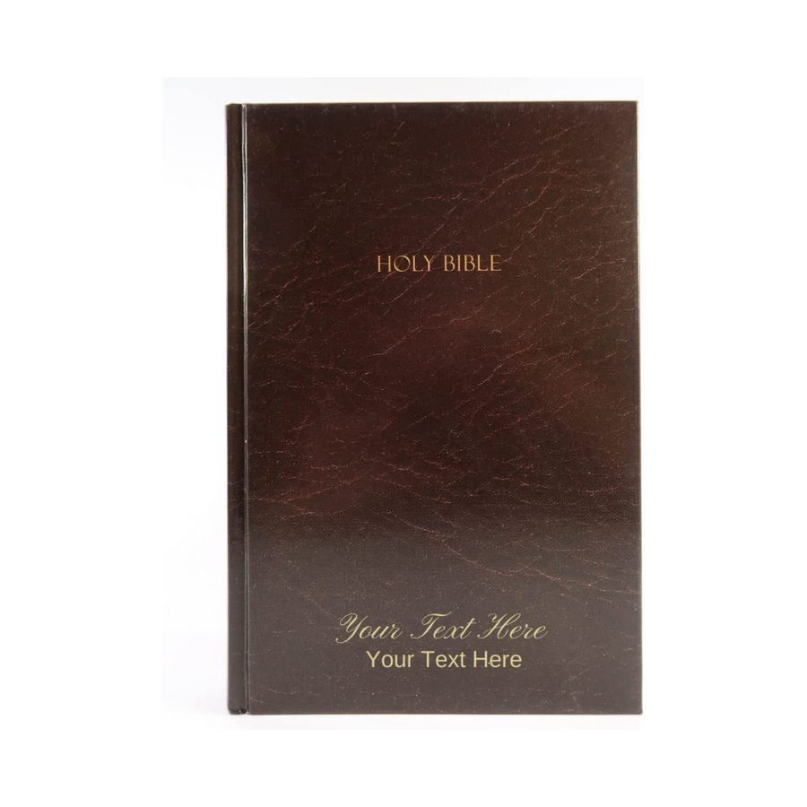Personalized Custom Text Your Name Amplified Holy Bible Large Print Hardcover