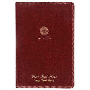 Personalized Custom Text Your Name Reina Valera 1960 Santa Biblia Edicion para Notas Leathersoft Cafe (RVR 1960 Holy Bible Journal Edition Imitaiton Leather Brown)