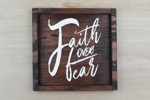 Faith Over Fear Frame Wall Decor