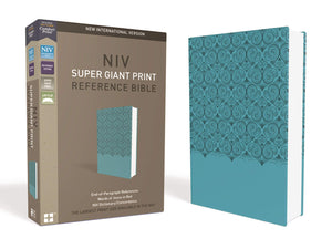 Personalized NIV Super-Giant Print Reference Bible Leathersoft Turquoise New International Version