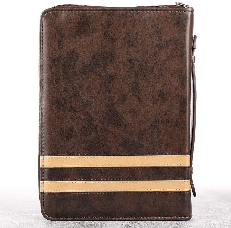 Two-Tone Stripe Isaiah 40:31, Faux Leather Bible Cover (Medium) [Hardcover]