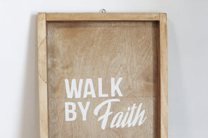 Walk By Faith Wooden Wall Frame