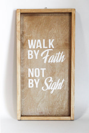 Walk By Faith Wooden Wall Frame